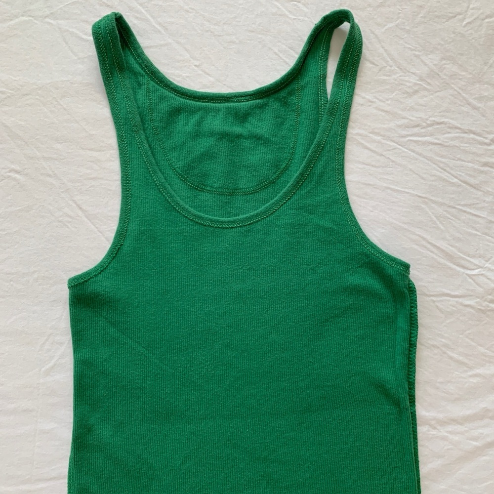 Abercrombie Ribbed Green Tank Top Juniors - Picture 8 of 15